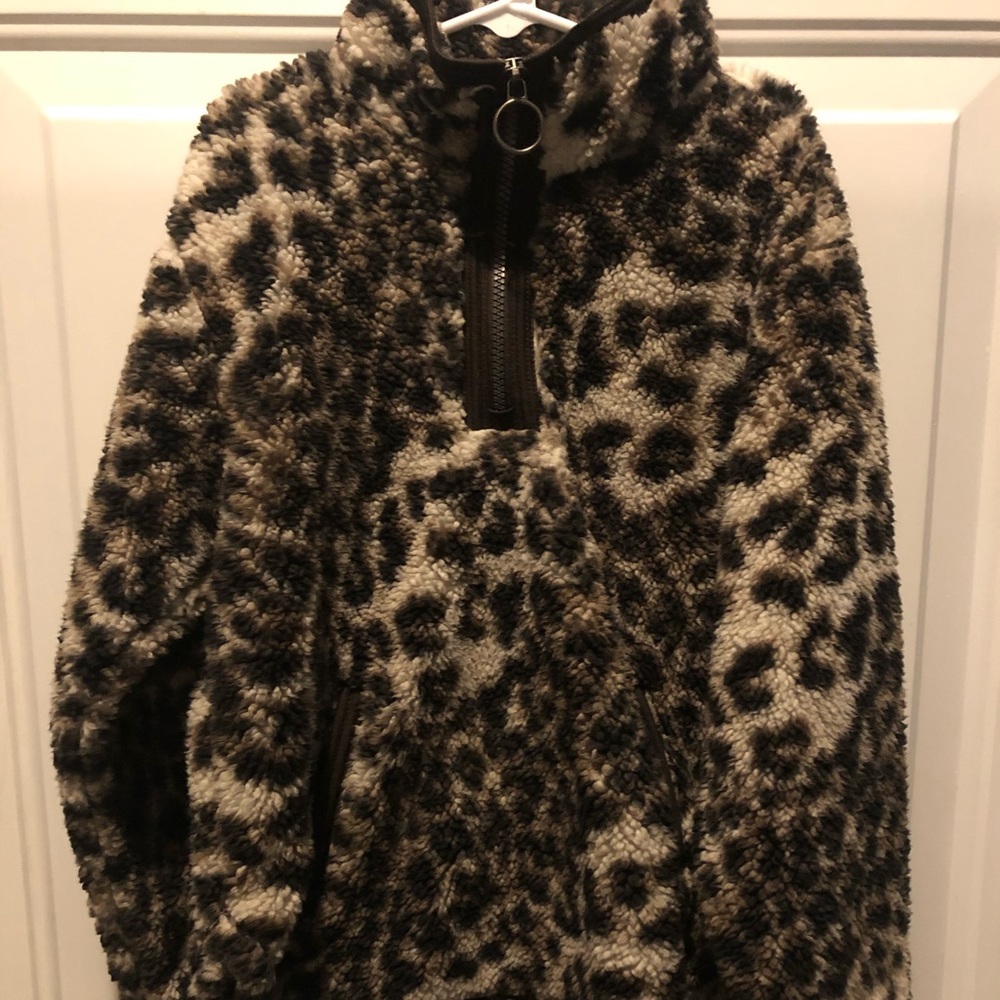 Girls Sherpa Zip Up Size 10/12